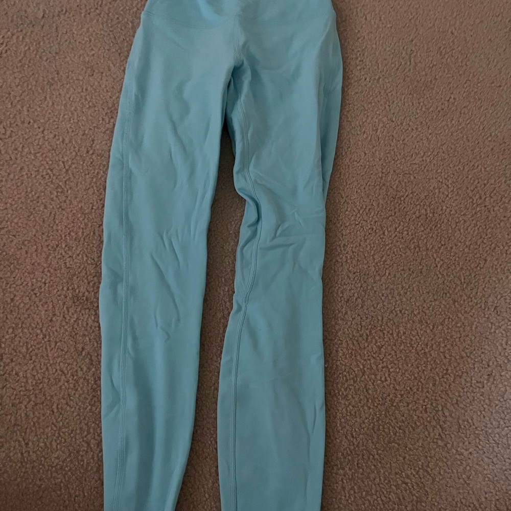 Cyan blue double lined lululemon eggings